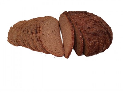 Pain de seigle intégrale tranché